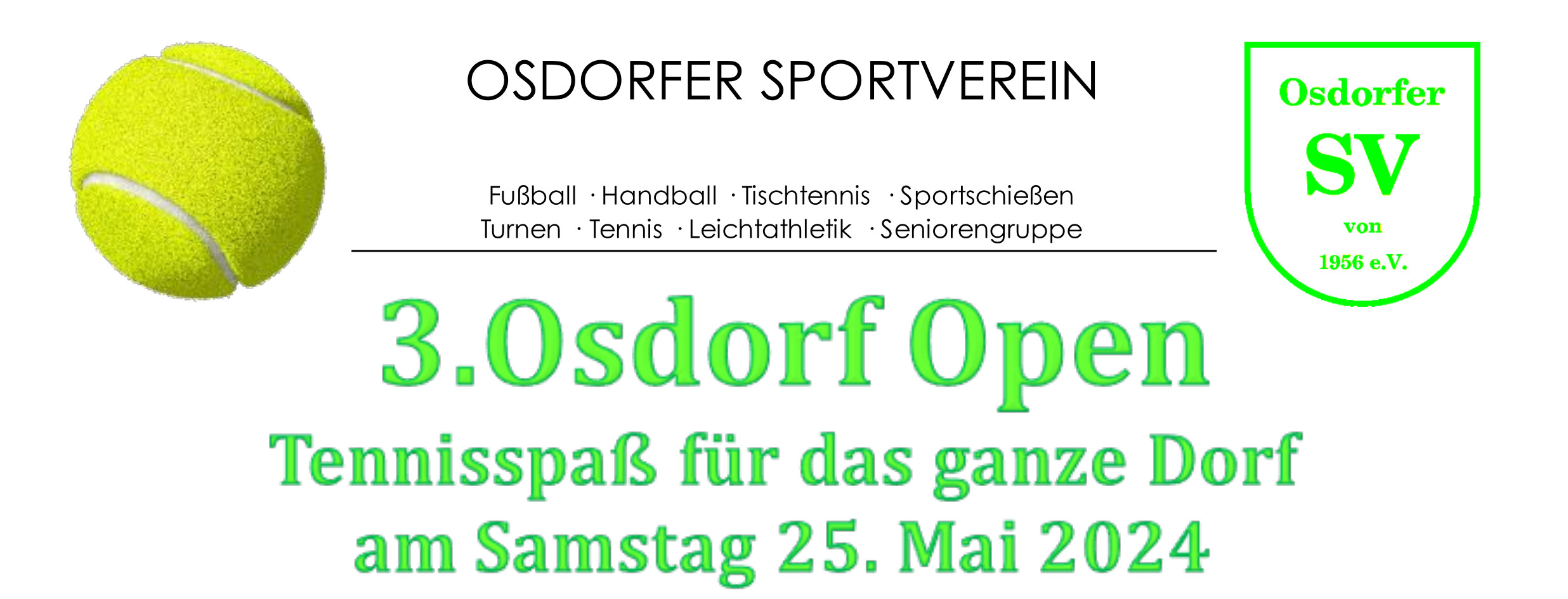Jetzt Anmelden: Osdorf Tennis Open am Samstag 25.05.2024!